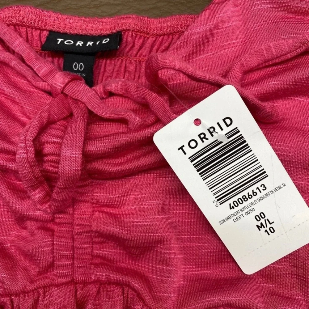 Torrid Pink Ruffle Sleeve Tank Top - Picture 8 of 9